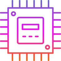 Processor Line Gradient Icon vector