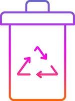Garbage Line Gradient Icon vector