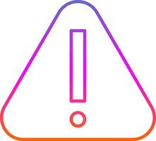 Warning Line Gradient Icon vector