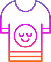 camisa diseño línea degradado icono vector