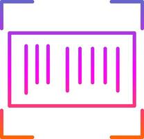 Barcode Line Gradient Icon vector