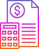 Budget Line Gradient Icon vector