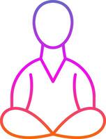 Meditation Line Gradient Icon vector