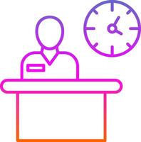 Break Line Gradient Icon vector