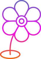 Flower Line Gradient Icon vector