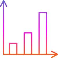 Growth Line Gradient Icon vector