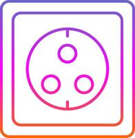 Wall Socket Line Gradient Icon vector