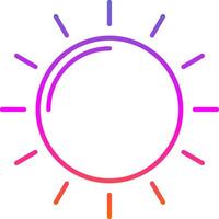 Sun Line Gradient Icon vector