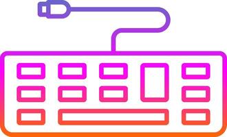 Keyboard Line Gradient Icon vector