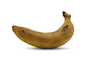 Ripe bananas, bruised, dark and dull like darkness penis skin isolated on white background with clipping path photo