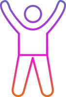 Cheer Up Line Gradient Icon vector