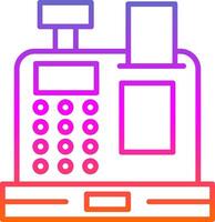 Cash Machine Line Gradient Icon vector