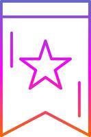 Book Marked Line Gradient Icon vector