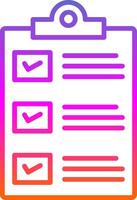 Shopping List Line Gradient Icon vector