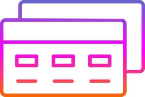 Payment Method Line Gradient Icon vector