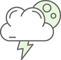 Forecast Green Light Fillay Icon vector