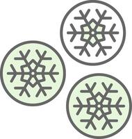 bola de nieve verde ligero relleno icono vector