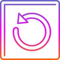 Undo Line Gradient Icon vector