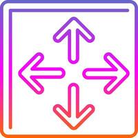 Maximize Line Gradient Icon vector