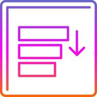 Sort Line Gradient Icon vector