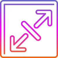 Expand Line Gradient Icon vector