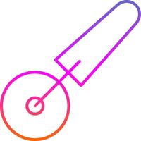 Pizza Cutter Line Gradient Icon vector