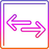 Opposite Arrow Line Gradient Icon vector