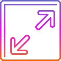 Resize Line Gradient Icon vector