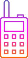 Walkie Talkie Line Gradient Icon vector