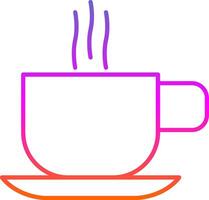 Hot Coffee Line Gradient Icon vector