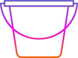 Bucket Line Gradient Icon vector