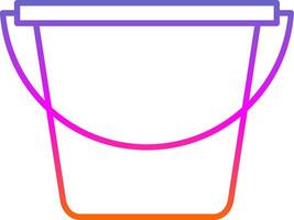 Bucket Line Gradient Icon vector