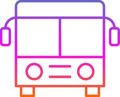 Bus Line Gradient Icon vector