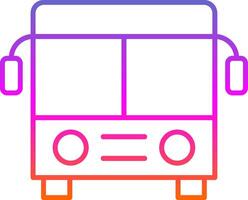 Bus Line Gradient Icon vector