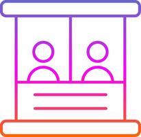 Ticket Box Line Gradient Icon vector