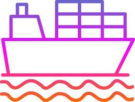 Shipment Line Gradient Icon vector