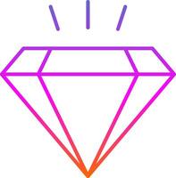 Diamond Line Gradient Icon vector