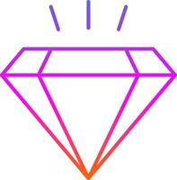 icono de degradado de línea de diamante vector