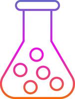 Flask Line Gradient Icon vector