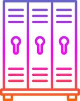 Lockers Line Gradient Icon vector