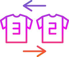 Substitution Line Gradient Icon vector