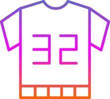 Football Jersey Line Gradient Icon vector