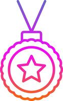 Medal Line Gradient Icon vector