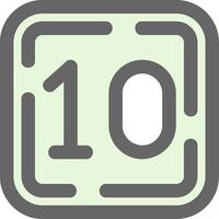 Ten Green Light Fillay Icon vector