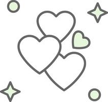 Love Green Light Fillay Icon vector