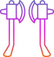 Axes Line Gradient Icon vector