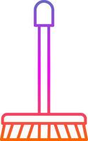 Mop Line Gradient Icon vector