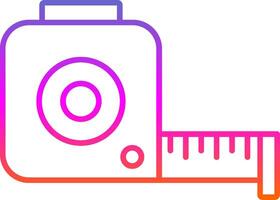 Tape Measure Line Gradient Icon vector