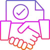 Agreement Line Gradient Icon vector