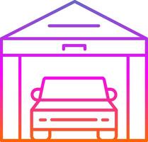 Garage Line Gradient Icon vector